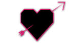 Pink color arrow with heart png image copyright free download