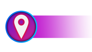 Purple color lower third white location png