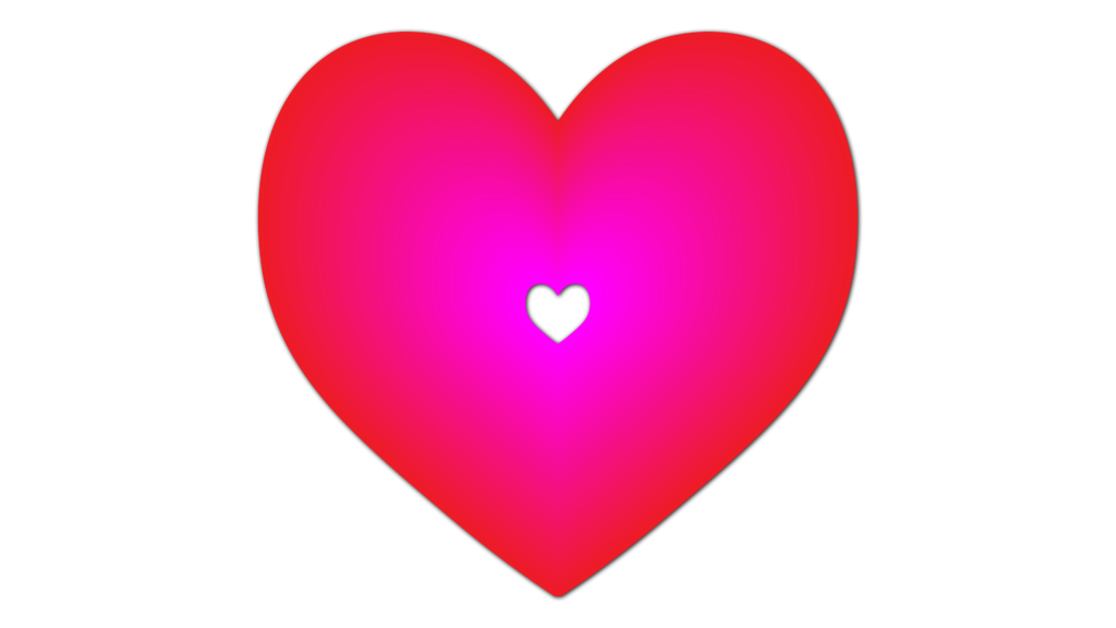 Red and pink color heart transparent image