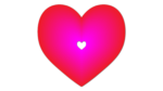 Red and pink color heart transparent image