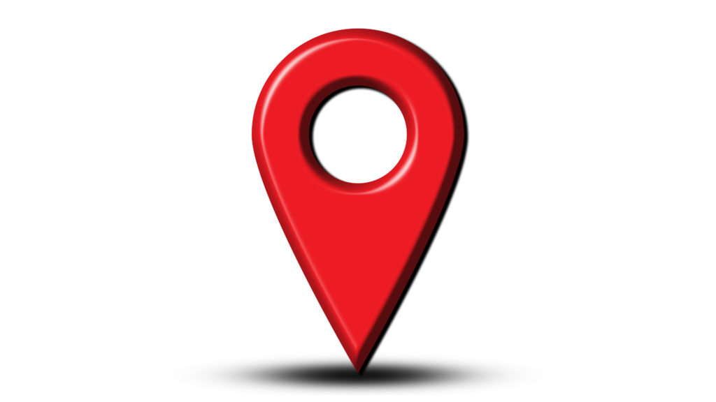 Red color 3D location symbol PNG free download