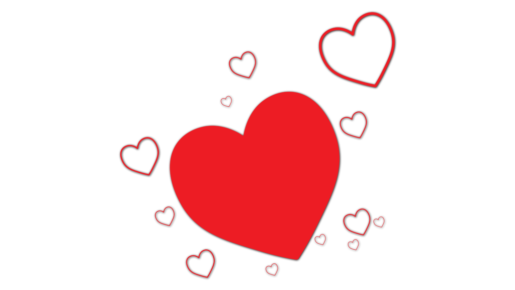 Red color heart png photo download