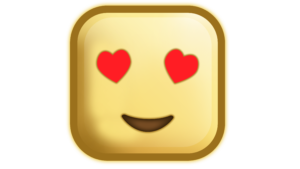 Red heart eyes brown color emoji png download for free