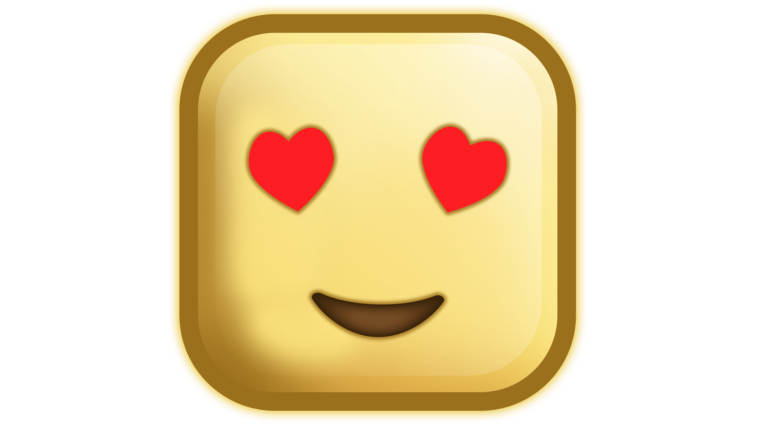 Red heart eyes brown color emoji png download for free