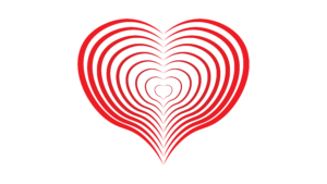 Red line strokes heart transparent png