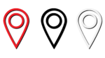 Red, white, black loaction stroke png