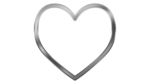 Silver stroke heart png image