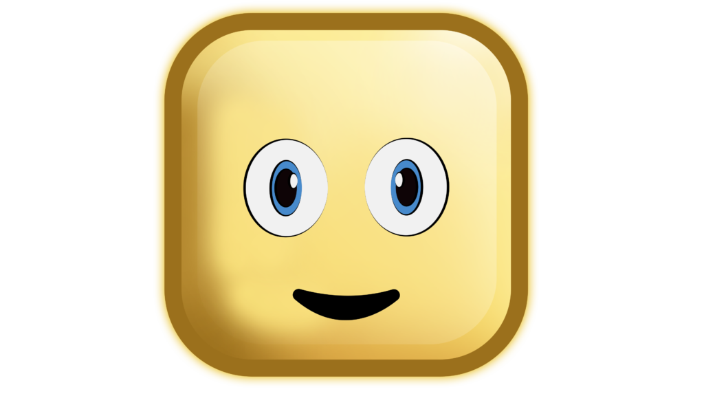 Simple face square shape emoji png download 4k