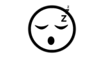 Sleeping emoji png with white color circle face full HD download