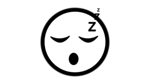 Sleeping emoji png with white color circle face full HD download