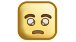 Square shape brown face emoji transparent image free download