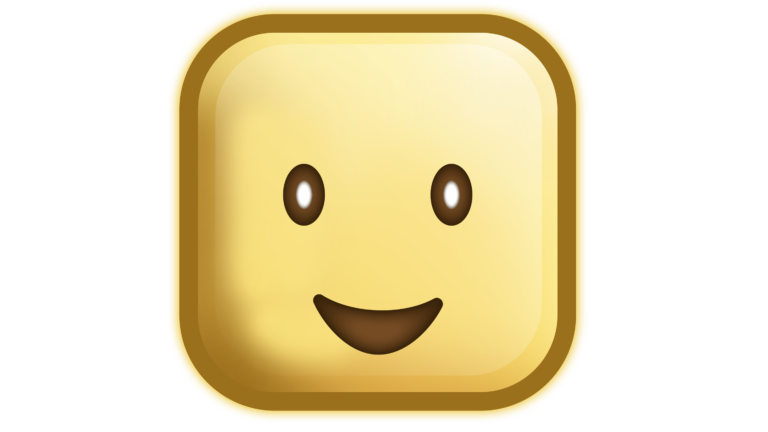 Square shape face cool emoji png