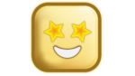 Star eyes square face design smile emoji free download