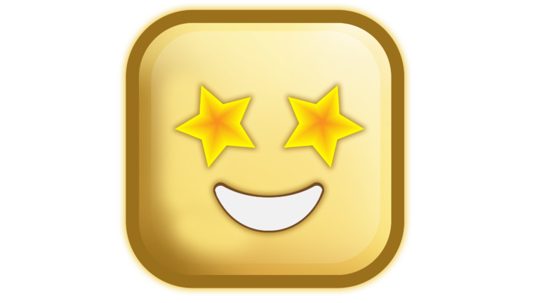 Star eyes square face design smile emoji free download