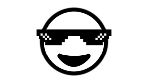 Thug life emoji png black color