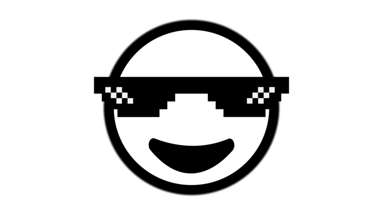 Thug life emoji png black color