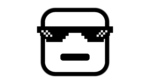 Thug life emoji with goggles white square face download