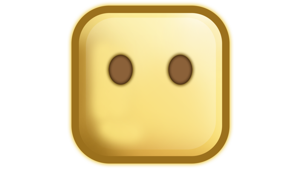 Two Eyes only square face emoji icon free download