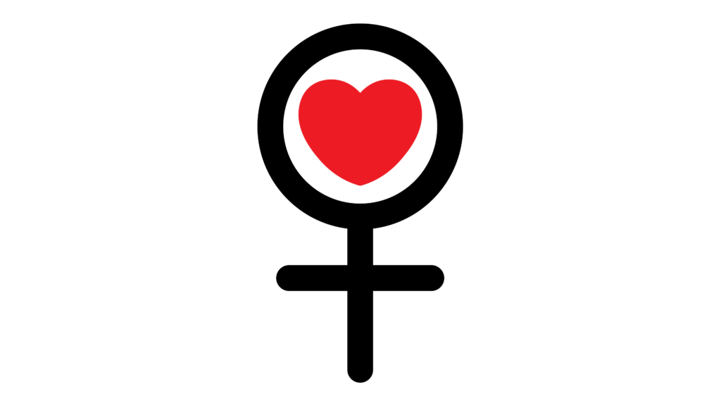 Women symbol in heart image png