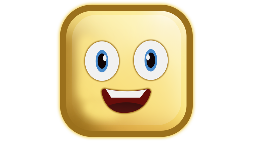 smiley face emoji png square shape design