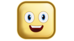 smiley face emoji png square shape design