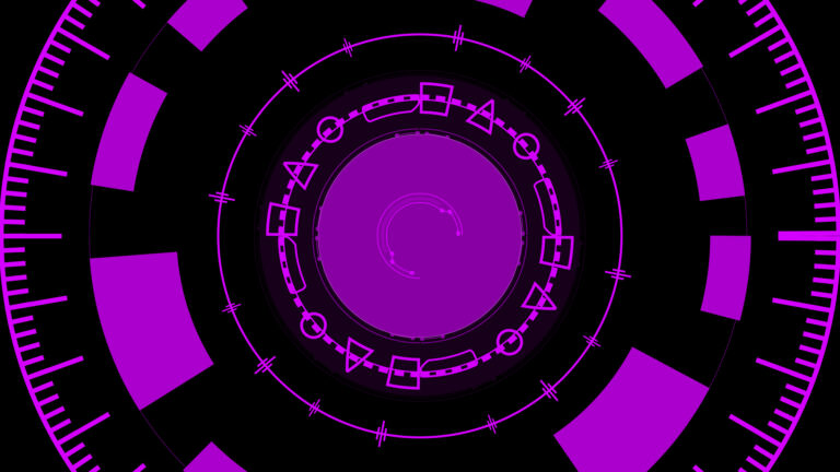 Purple Circles Digital Circuitry and Blockchain Technology Background in a Modern Sci Fi Design